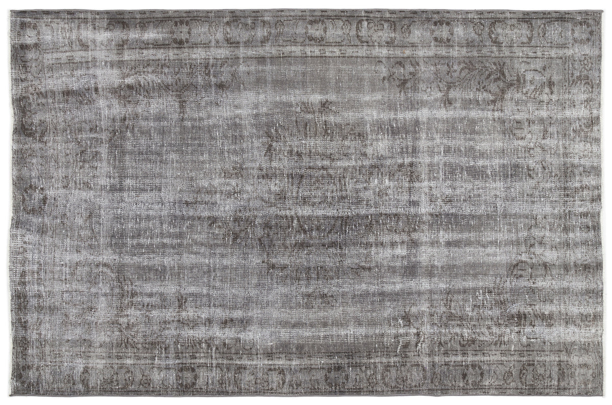 Gray Over Dyed Vintage Rug 5&#39;9&#39;&#39; x 8&#39;11&#39;&#39; ft 175 x 272 cm