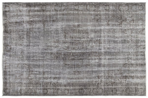 Gray Over Dyed Vintage Rug 5'9'' x 8'11'' ft 175 x 272 cm