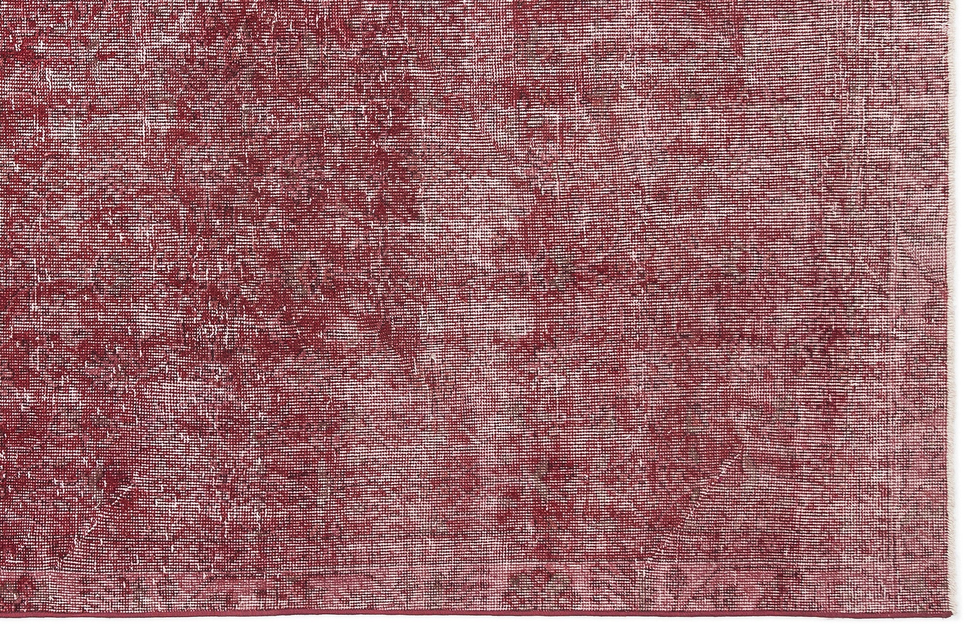 Red Over Dyed Vintage Rug 5'7'' x 9'8'' ft 169 x 295 cm