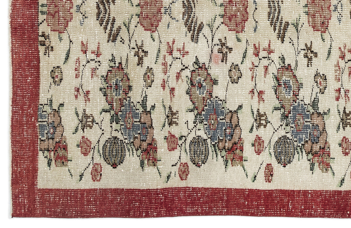 Naturel Over Dyed Vintage Rug 5&#39;10&#39;&#39; x 9&#39;3&#39;&#39; ft 177 x 283 cm