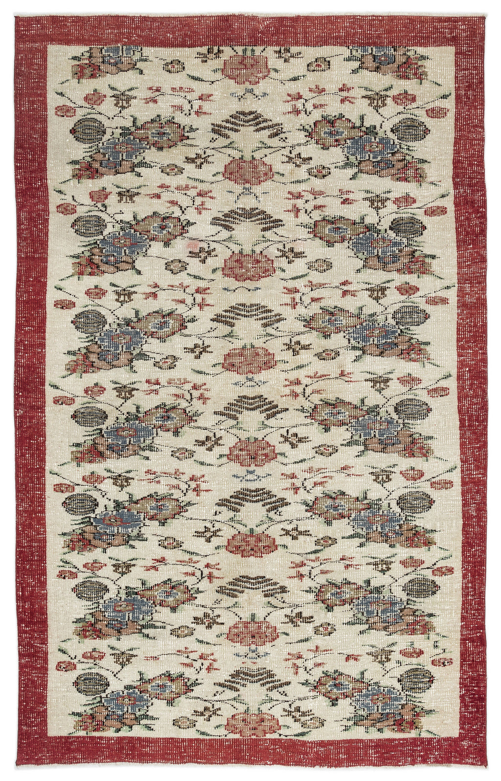 Naturel Over Dyed Vintage Rug 5'10'' x 9'3'' ft 177 x 283 cm