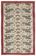Naturel Over Dyed Vintage Rug 5'10'' x 9'3'' ft 177 x 283 cm