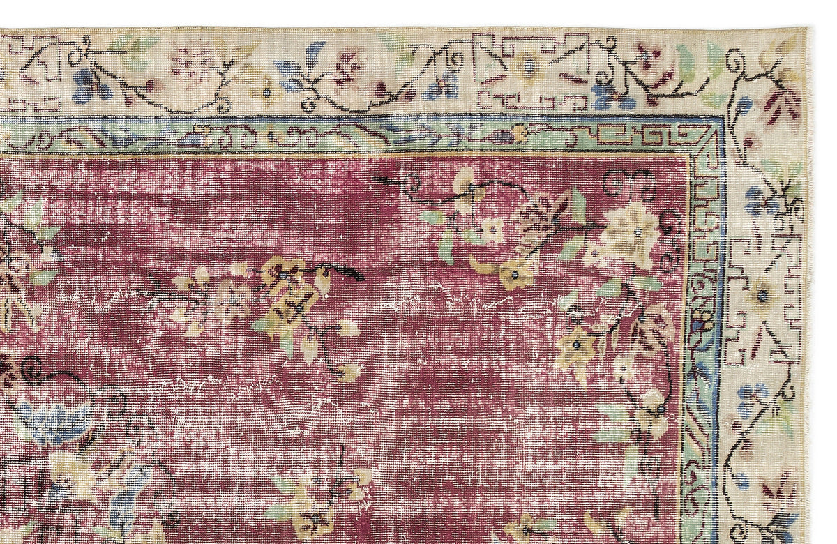 Naturel Over Dyed Vintage Rug 6&#39;2&#39;&#39; x 9&#39;11&#39;&#39; ft 188 x 302 cm