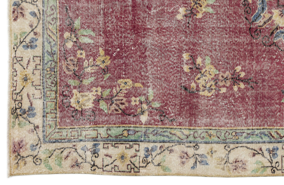 Naturel Over Dyed Vintage Rug 6&#39;2&#39;&#39; x 9&#39;11&#39;&#39; ft 188 x 302 cm