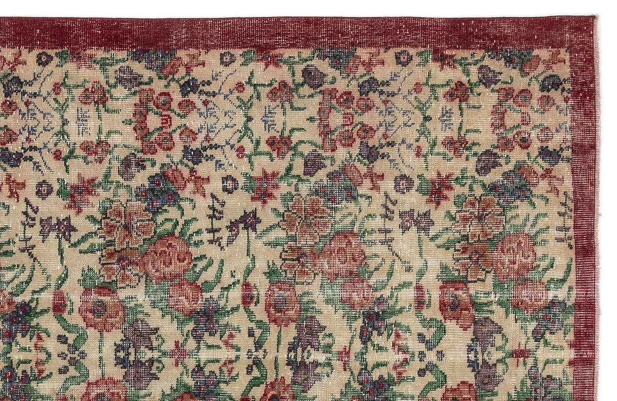 Naturel Over Dyed Vintage Rug 5&#39;7&#39;&#39; x 8&#39;8&#39;&#39; ft 169 x 263 cm