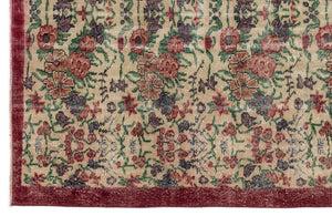 Naturel Over Dyed Vintage Rug 5'7'' x 8'8'' ft 169 x 263 cm