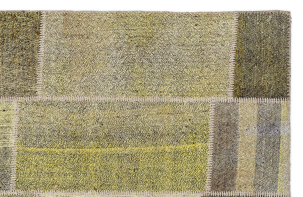 Mixed Over Dyed Kilim Patchwork Unique Rug 5'3'' x 7'7'' ft 160 x 230 cm