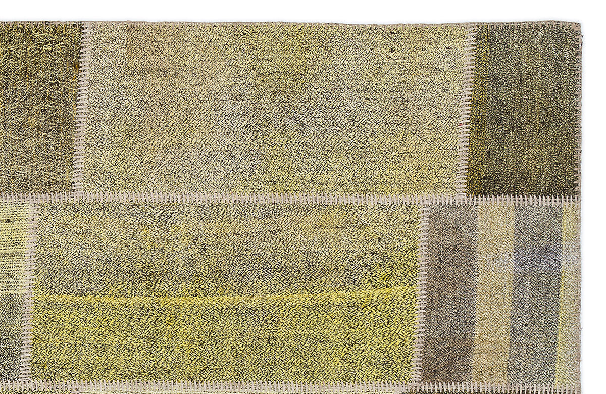 Mixed Over Dyed Kilim Patchwork Unique Rug 5&#39;3&#39;&#39; x 7&#39;7&#39;&#39; ft 160 x 230 cm