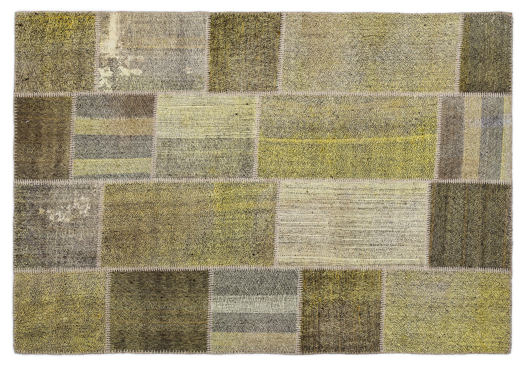 Mixed Over Dyed Kilim Patchwork Unique Rug 5'3'' x 7'7'' ft 160 x 230 cm