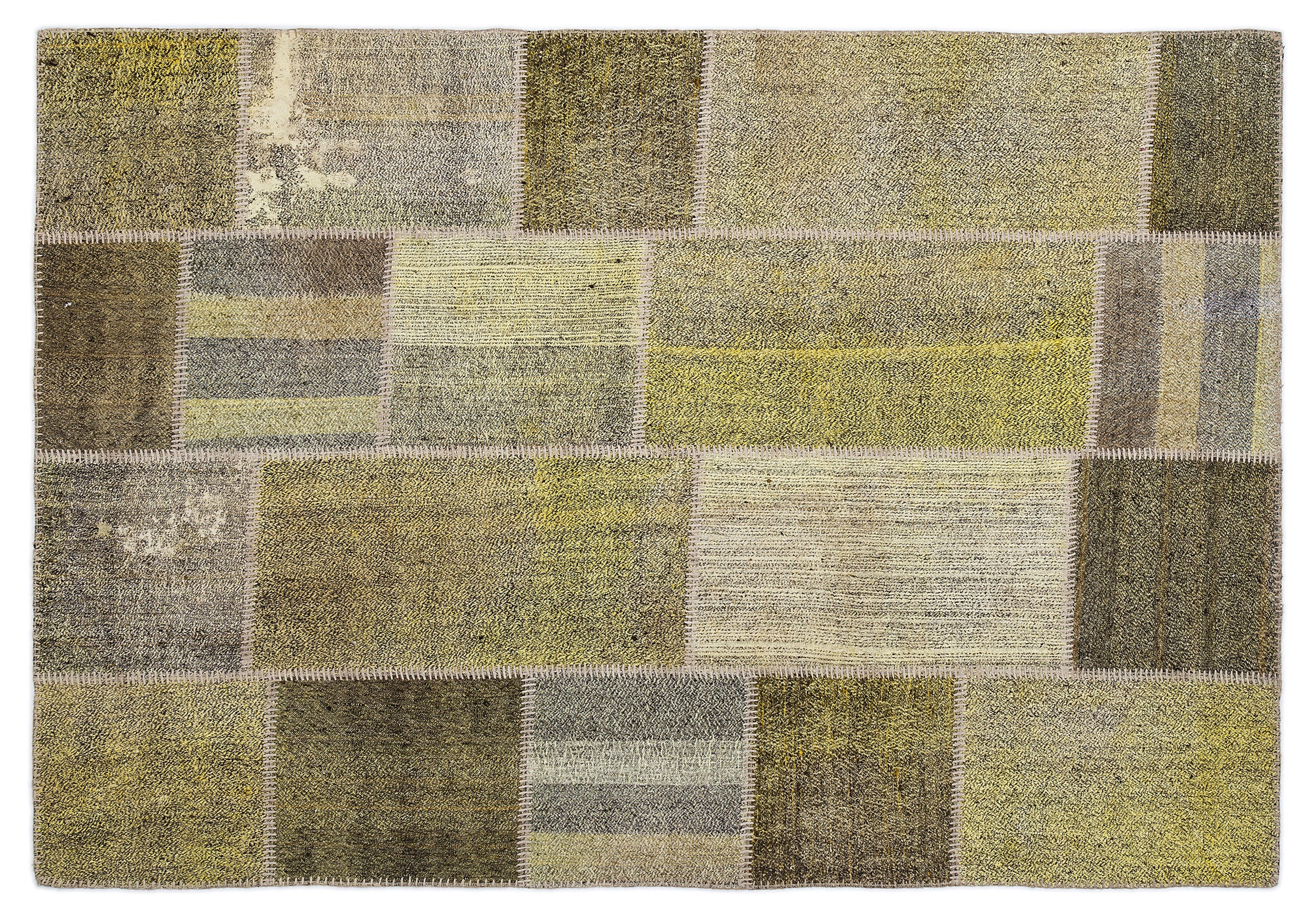 Mixed Over Dyed Kilim Patchwork Unique Rug 5'3'' x 7'7'' ft 160 x 230 cm