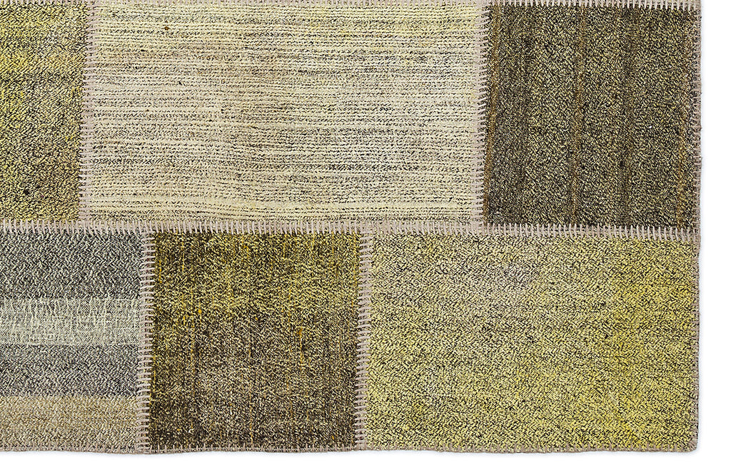 Mixed Over Dyed Kilim Patchwork Unique Rug 5'3'' x 7'7'' ft 160 x 230 cm