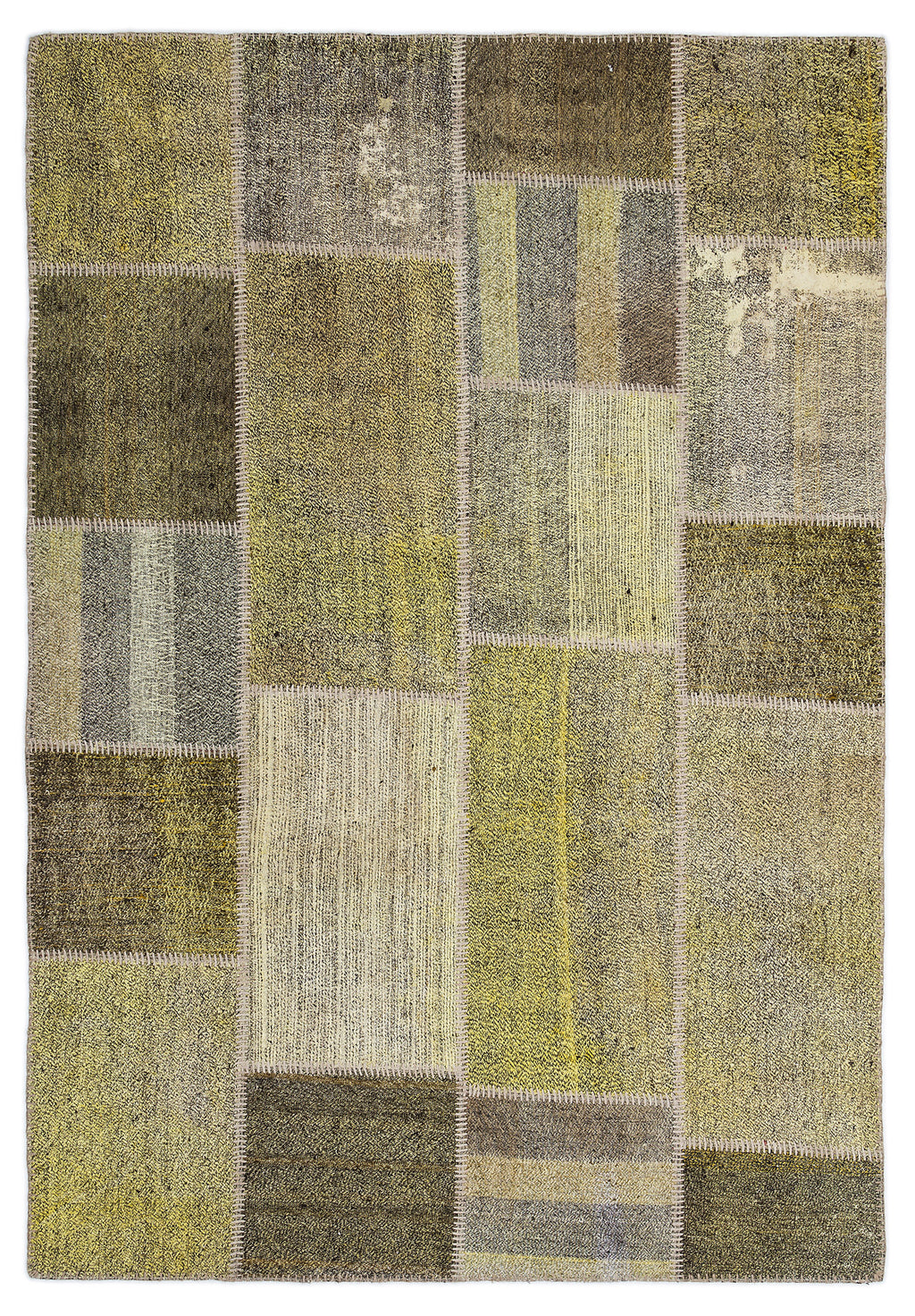 Mixed Over Dyed Kilim Patchwork Unique Rug 5'3'' x 7'7'' ft 160 x 230 cm