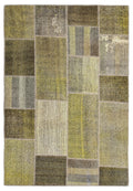 Mixed Over Dyed Kilim Patchwork Unique Rug 5'3'' x 7'7'' ft 160 x 230 cm