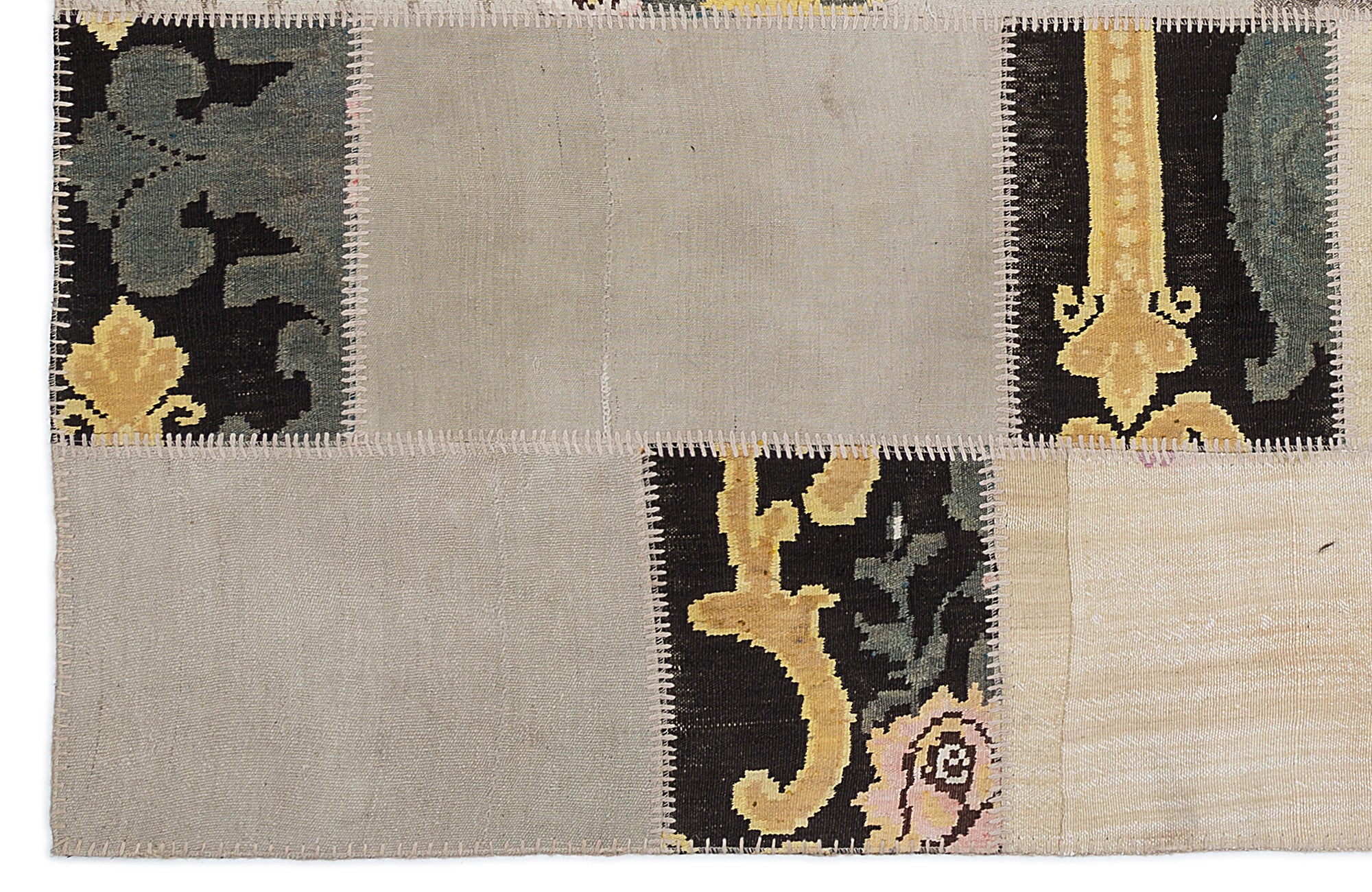 Karabakh Over Dyed Kilim Patchwork Unique Rug 5'3'' x 7'7'' ft 160 x 230 cm