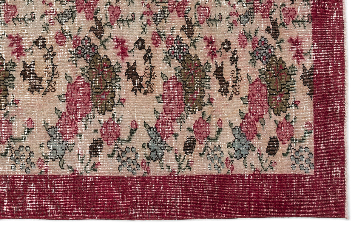 Naturel Over Dyed Vintage Rug 6&#39;5&#39;&#39; x 9&#39;8&#39;&#39; ft 195 x 294 cm