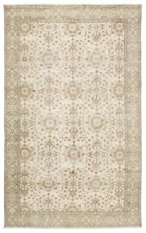 Beige Over Dyed Vintage Rug 6'1'' x 10'0'' ft 186 x 305 cm