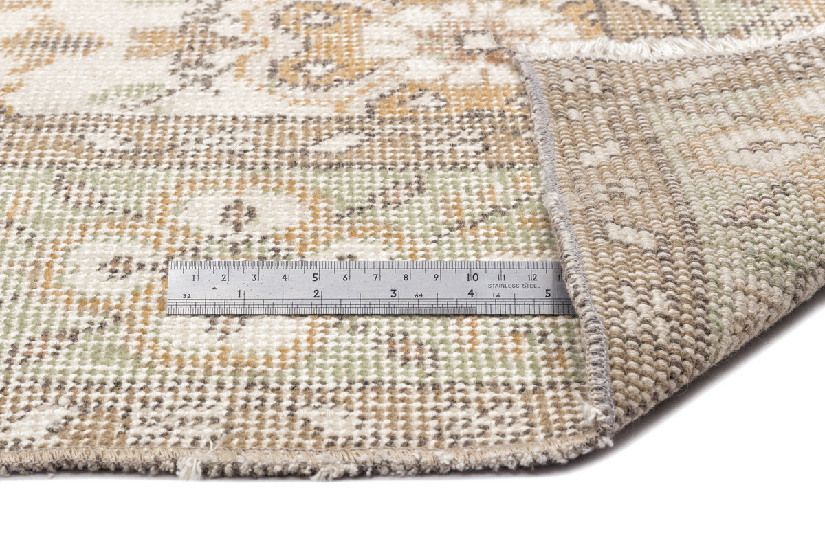 Beige Over Dyed Vintage Rug 6&#39;1&#39;&#39; x 10&#39;0&#39;&#39; ft 186 x 305 cm