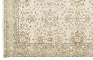 Beige Over Dyed Vintage Rug 6'1'' x 10'0'' ft 186 x 305 cm