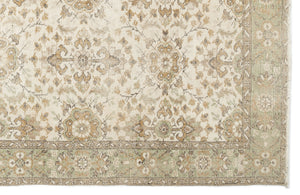 Beige Over Dyed Vintage Rug 6'1'' x 10'0'' ft 186 x 305 cm