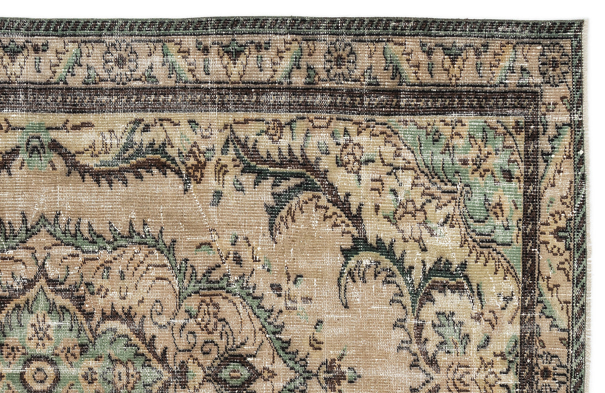 Naturel Over Dyed Vintage Rug 5&#39;7&#39;&#39; x 8&#39;8&#39;&#39; ft 170 x 265 cm