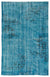 Turquoise  Over Dyed Vintage Rug 5'8'' x 8'10'' ft 172 x 270 cm