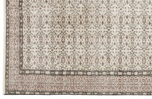 Beige Over Dyed Vintage Rug 5'7'' x 9'2'' ft 170 x 280 cm