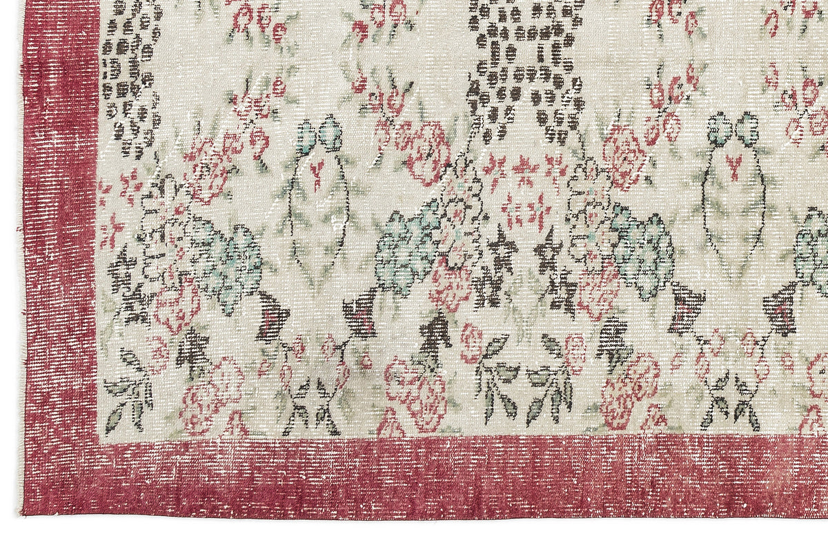 Naturel Over Dyed Vintage Rug 5&#39;3&#39;&#39; x 8&#39;4&#39;&#39; ft 159 x 254 cm