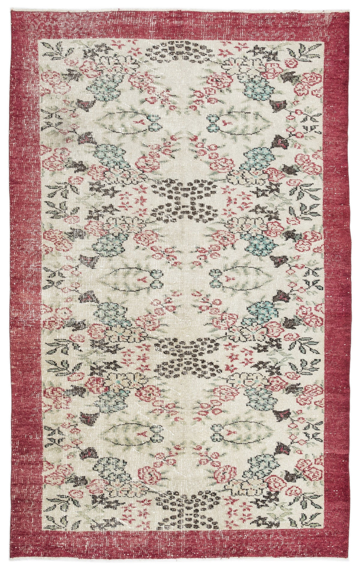 Naturel Over Dyed Vintage Rug 5&#39;3&#39;&#39; x 8&#39;4&#39;&#39; ft 159 x 254 cm