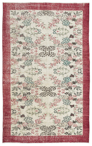 Naturel Over Dyed Vintage Rug 5'3'' x 8'4'' ft 159 x 254 cm