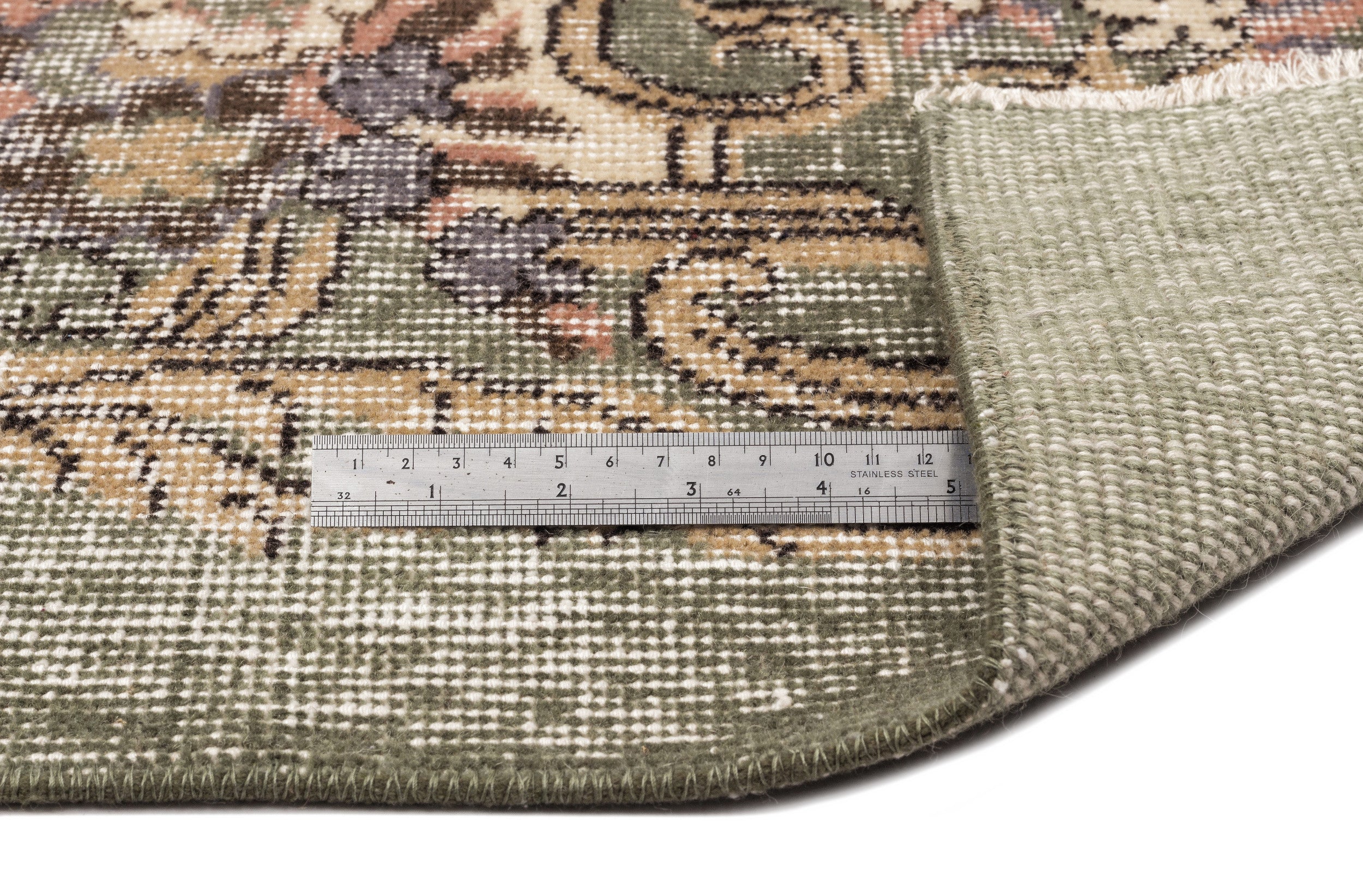 Naturel Over Dyed Vintage Rug 5'6'' x 9'6'' ft 168 x 290 cm