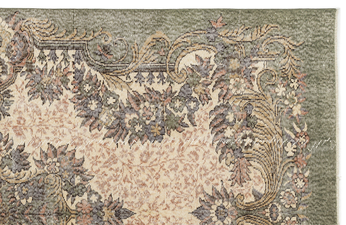 Naturel Over Dyed Vintage Rug 5&#39;6&#39;&#39; x 9&#39;6&#39;&#39; ft 168 x 290 cm