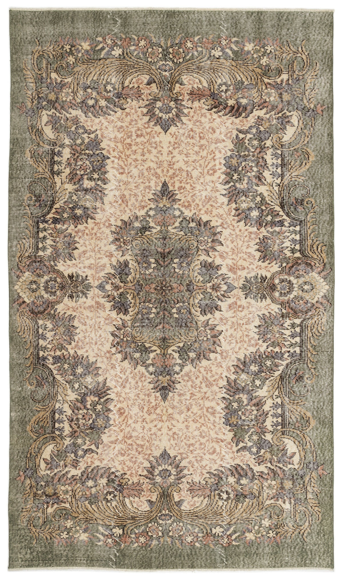 Naturel Over Dyed Vintage Rug 5&#39;6&#39;&#39; x 9&#39;6&#39;&#39; ft 168 x 290 cm
