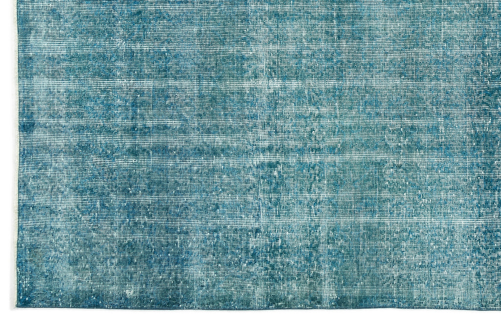 Turquoise Over Dyed Vintage Rug 6'11'' x 10'1'' ft 210 x 308 cm