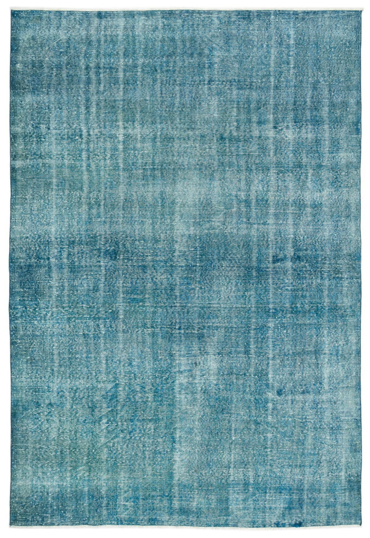 Turquoise Over Dyed Vintage Rug 6&#39;11&#39;&#39; x 10&#39;1&#39;&#39; ft 210 x 308 cm