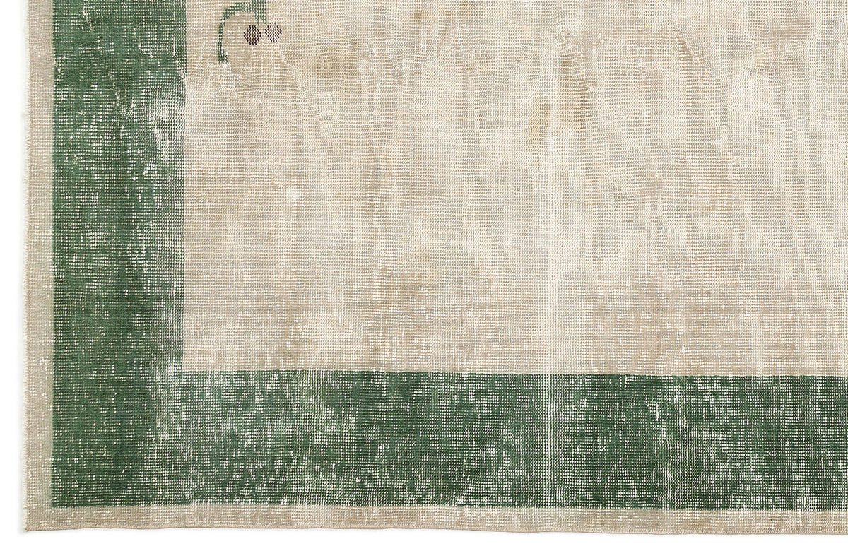 Naturel Over Dyed Vintage Rug 5&#39;5&#39;&#39; x 8&#39;12&#39;&#39; ft 164 x 274 cm