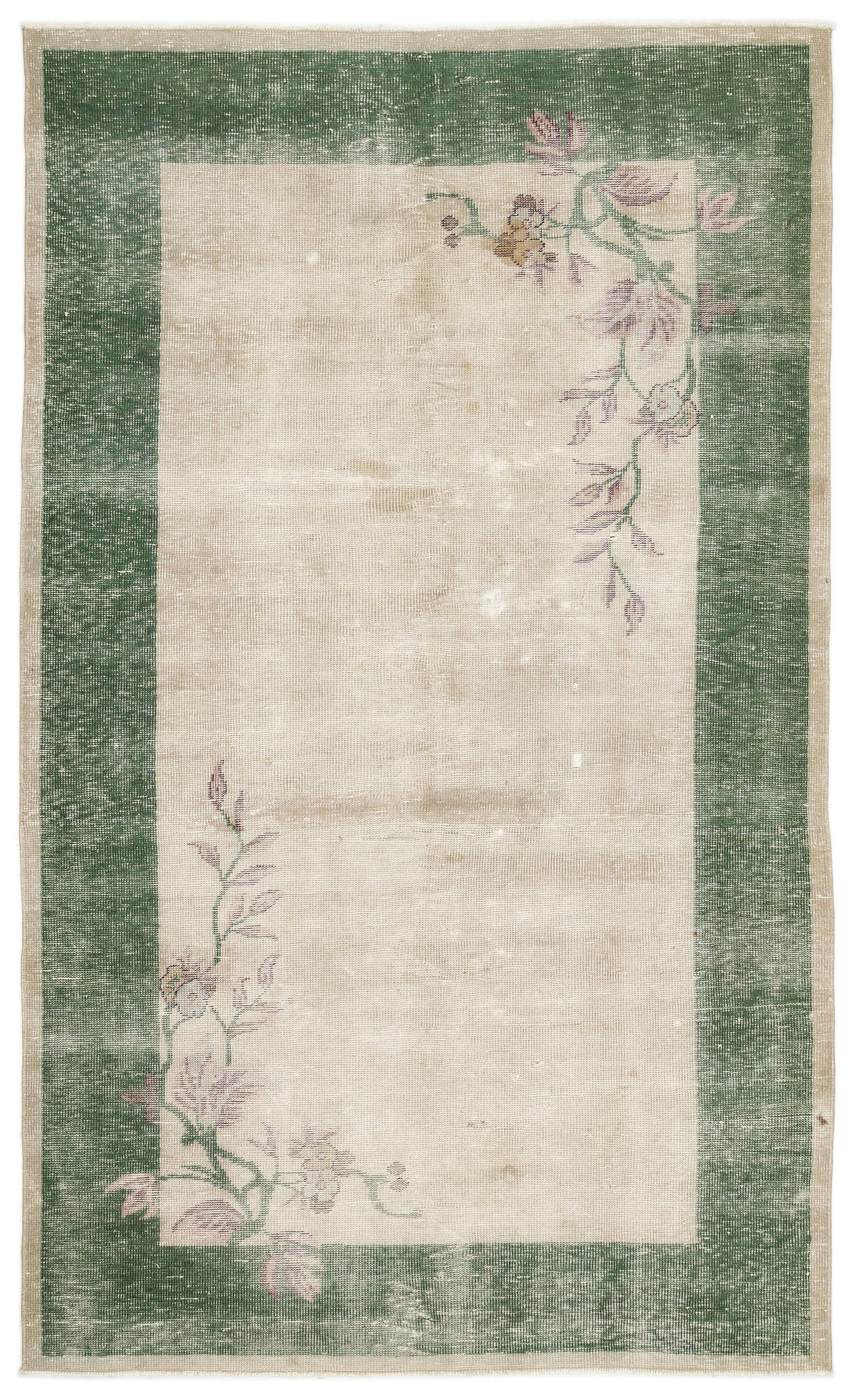 Naturel Over Dyed Vintage Rug 5&#39;5&#39;&#39; x 8&#39;12&#39;&#39; ft 164 x 274 cm