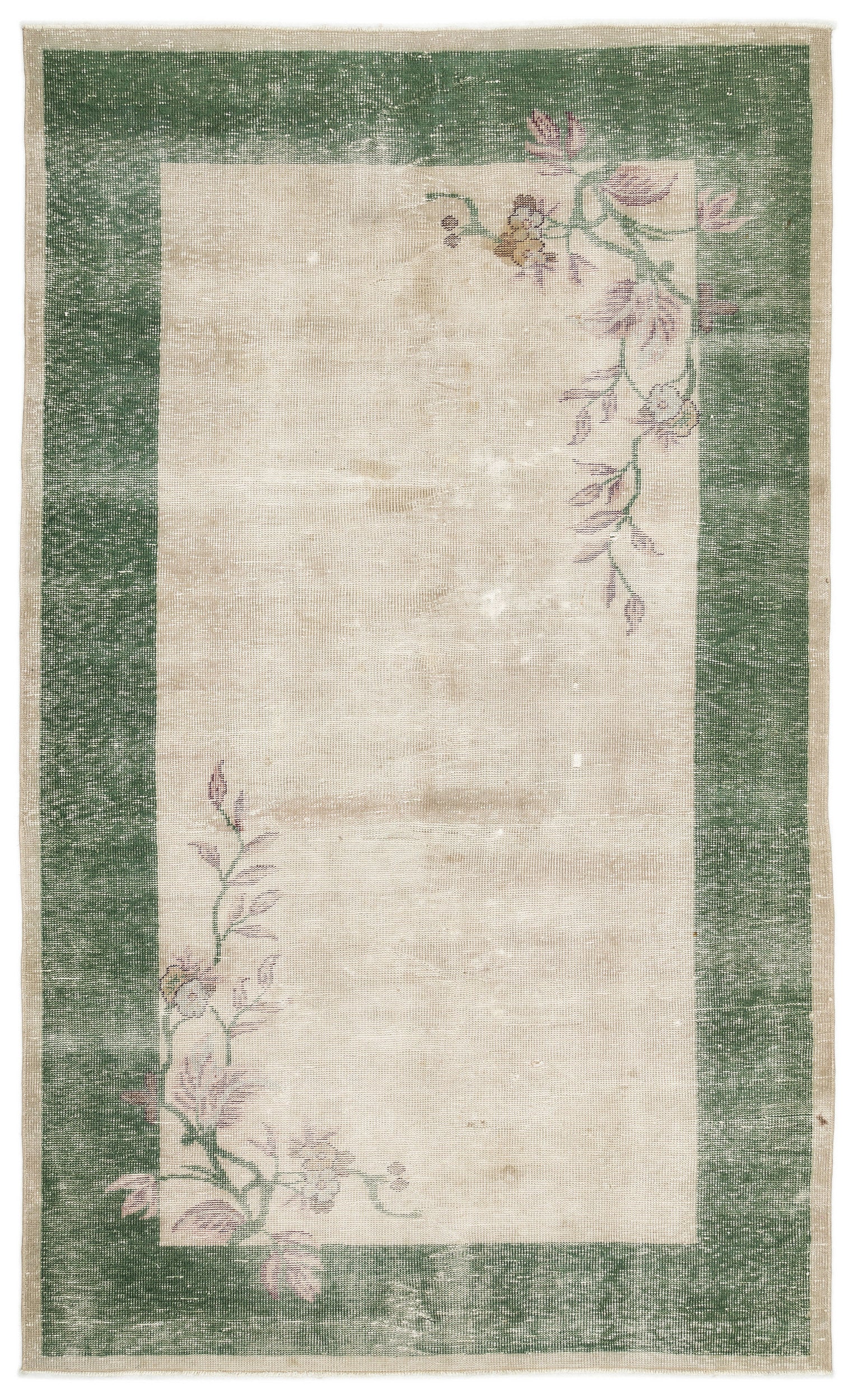 Naturel Over Dyed Vintage Rug 5'5'' x 8'12'' ft 164 x 274 cm