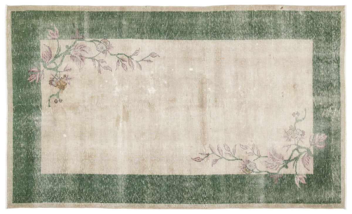 Naturel Over Dyed Vintage Rug 5&#39;5&#39;&#39; x 8&#39;12&#39;&#39; ft 164 x 274 cm