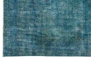 Turquoise  Over Dyed Vintage Rug 6'9'' x 10'3'' ft 207 x 312 cm