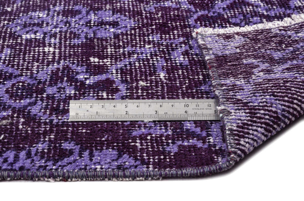 Retro Over Dyed Vintage Rug 6&#39;10&#39;&#39; x 10&#39;8&#39;&#39; ft 208 x 324 cm