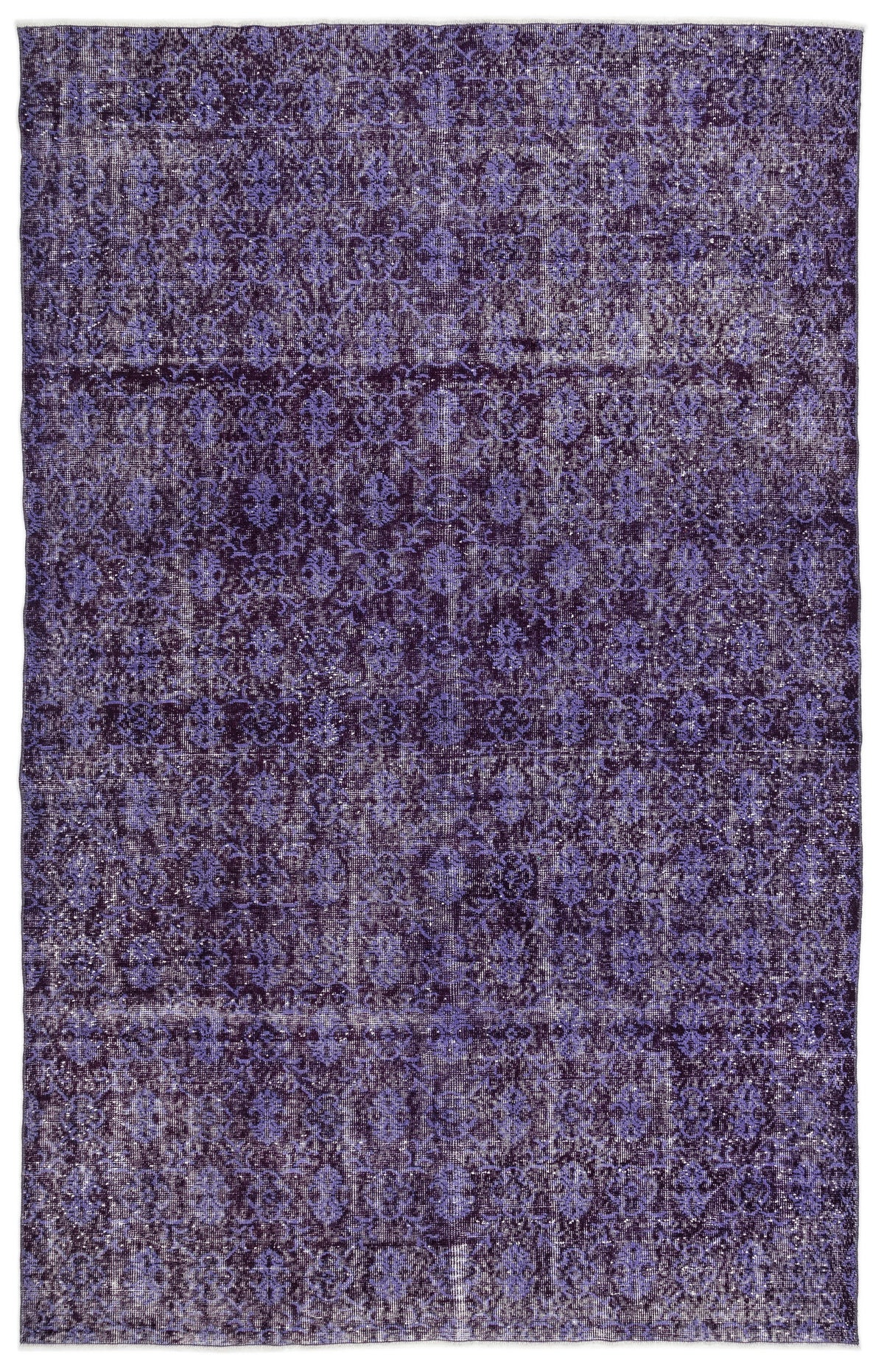 Retro Over Dyed Vintage Rug 6&#39;10&#39;&#39; x 10&#39;8&#39;&#39; ft 208 x 324 cm