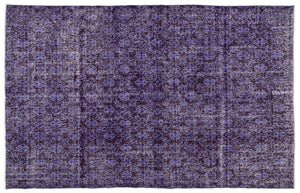 Retro Over Dyed Vintage Rug 6'10'' x 10'8'' ft 208 x 324 cm