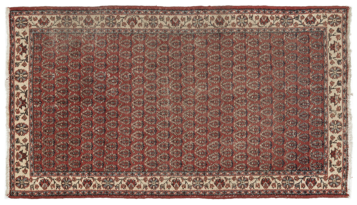 Naturel Over Dyed Vintage Rug 3&#39;12&#39;&#39; x 7&#39;1&#39;&#39; ft 121 x 217 cm