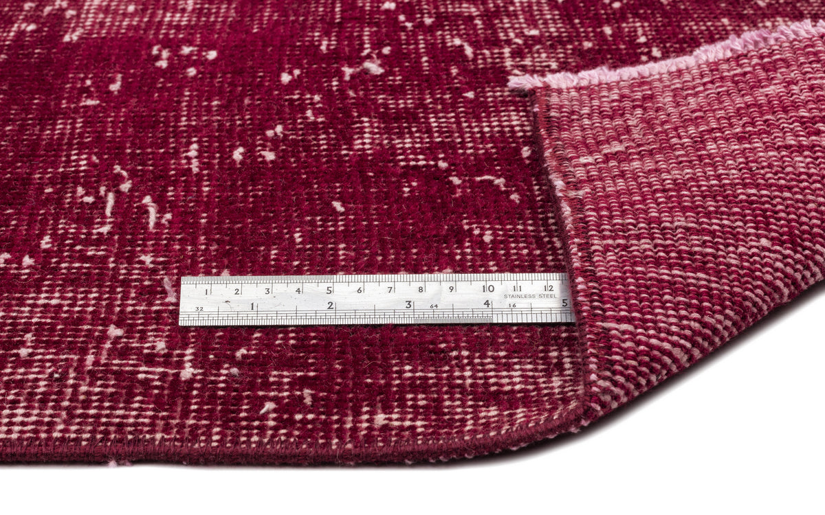 Red Over Dyed Vintage Rug 4&#39;6&#39;&#39; x 7&#39;7&#39;&#39; ft 138 x 232 cm