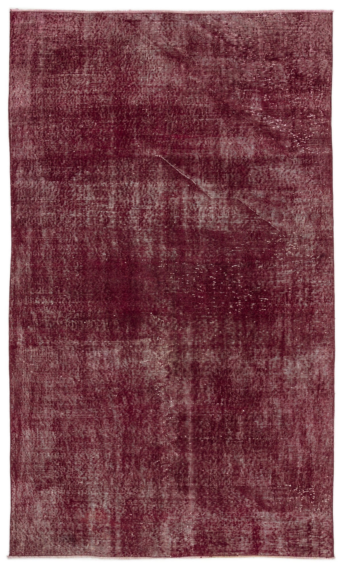 Red Over Dyed Vintage Rug 4&#39;6&#39;&#39; x 7&#39;7&#39;&#39; ft 138 x 232 cm