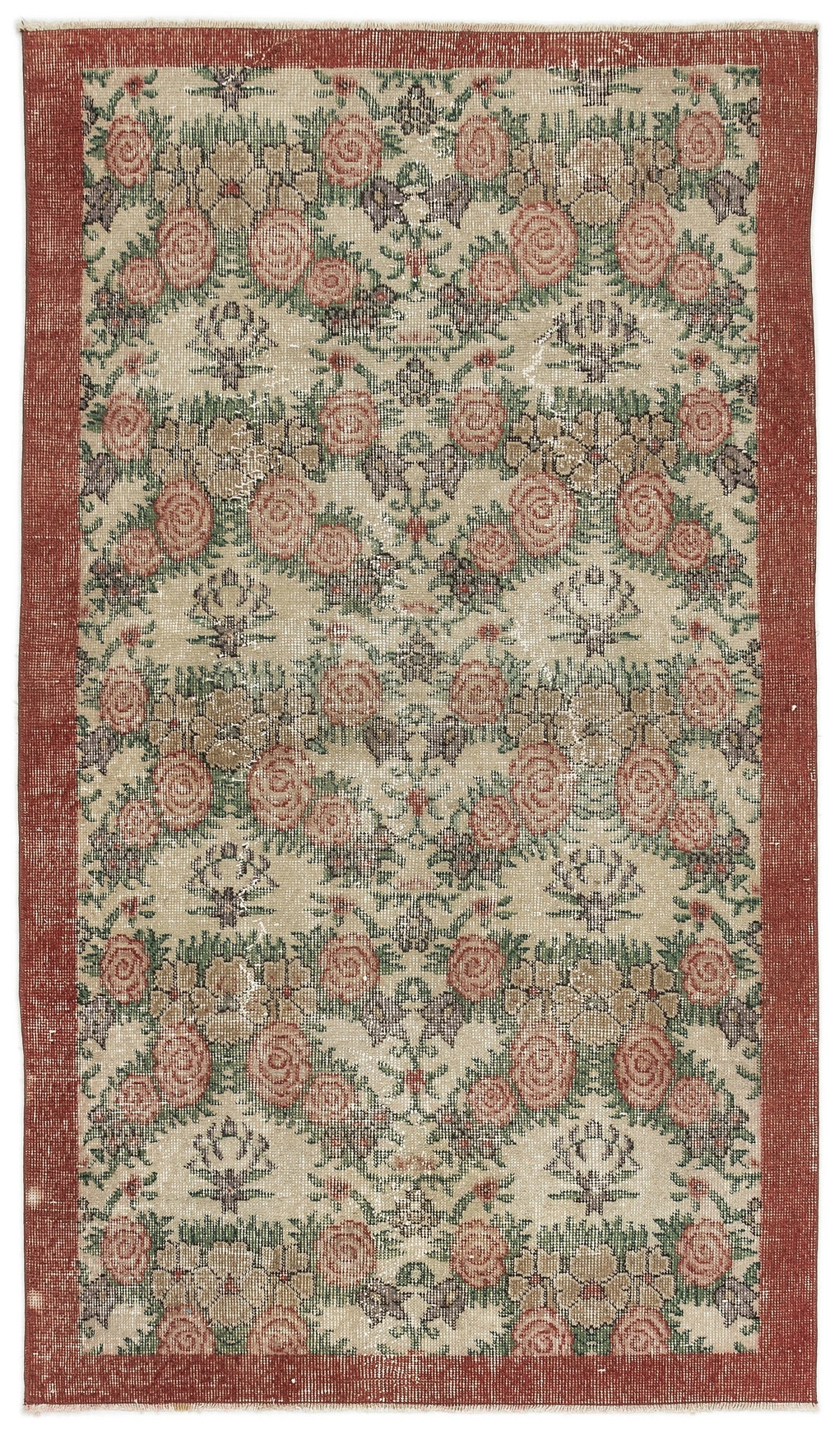 Naturel Over Dyed Vintage Rug 3&#39;9&#39;&#39; x 6&#39;7&#39;&#39; ft 114 x 201 cm