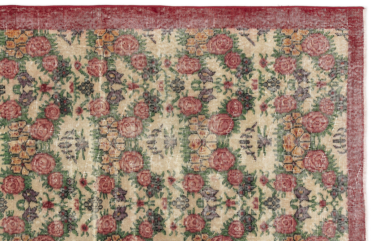 Naturel Over Dyed Vintage Rug 3&#39;8&#39;&#39; x 6&#39;5&#39;&#39; ft 111 x 195 cm