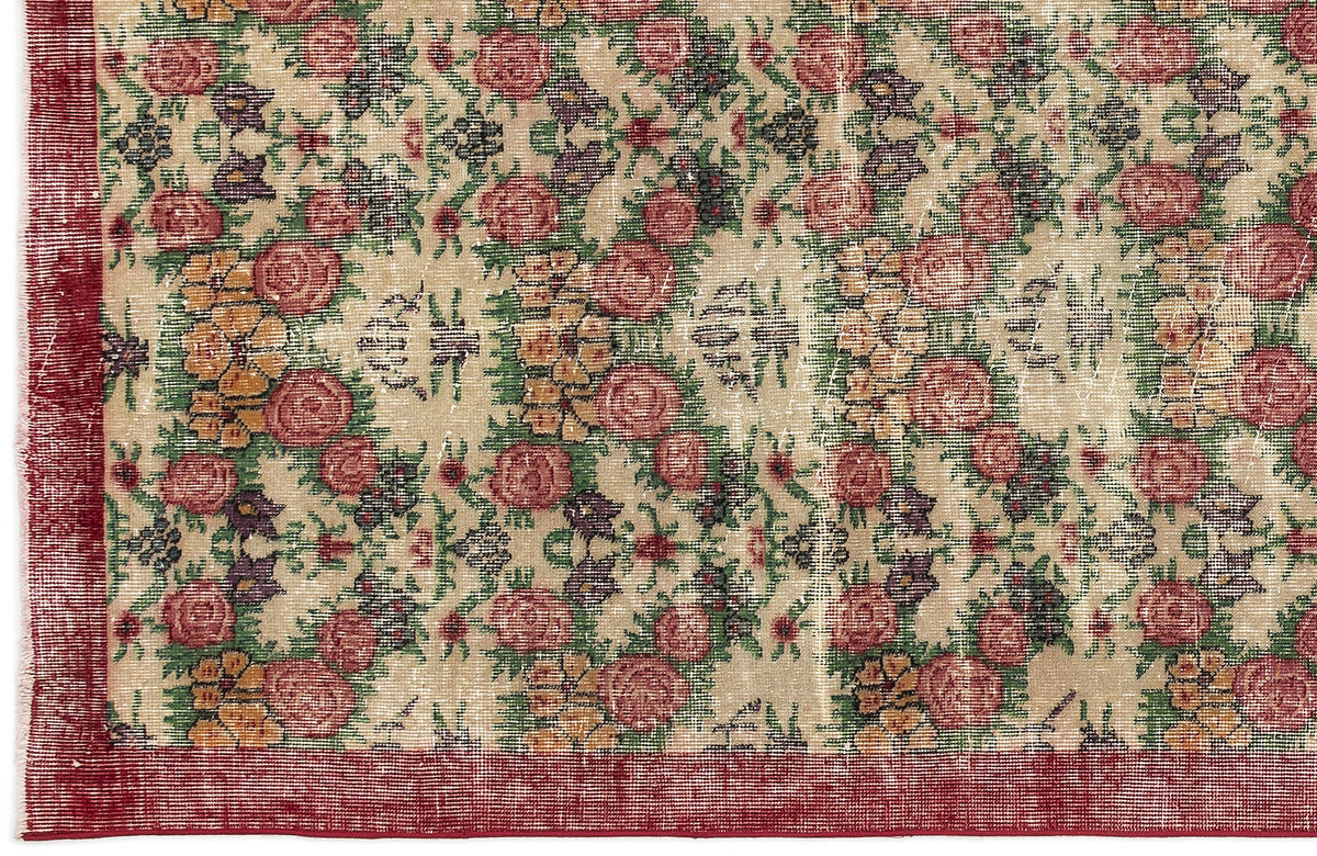 Naturel Over Dyed Vintage Rug 3&#39;8&#39;&#39; x 6&#39;5&#39;&#39; ft 111 x 195 cm