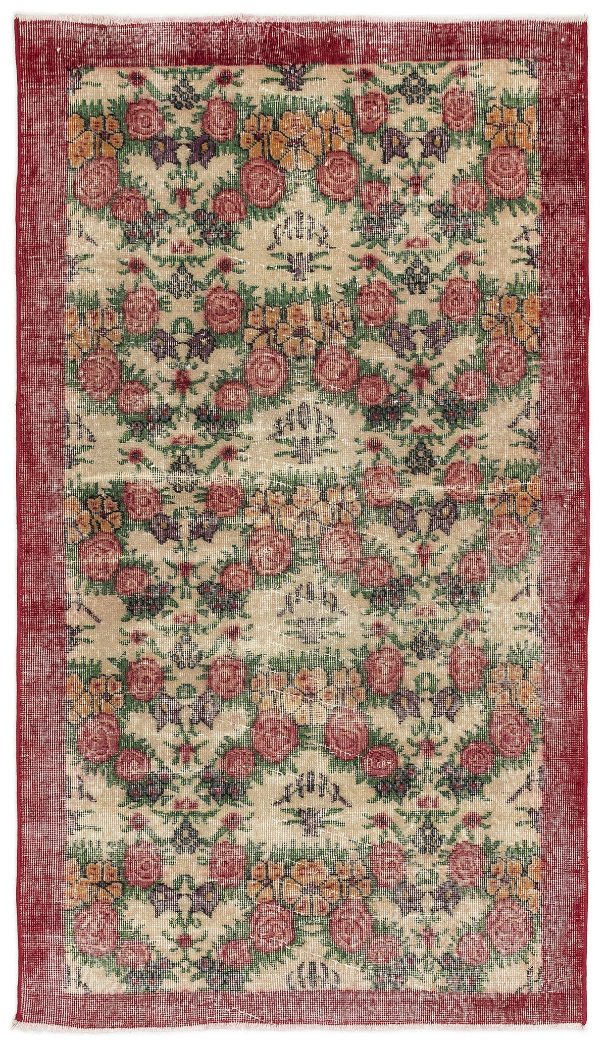 Naturel Over Dyed Vintage Rug 3&#39;8&#39;&#39; x 6&#39;5&#39;&#39; ft 111 x 195 cm