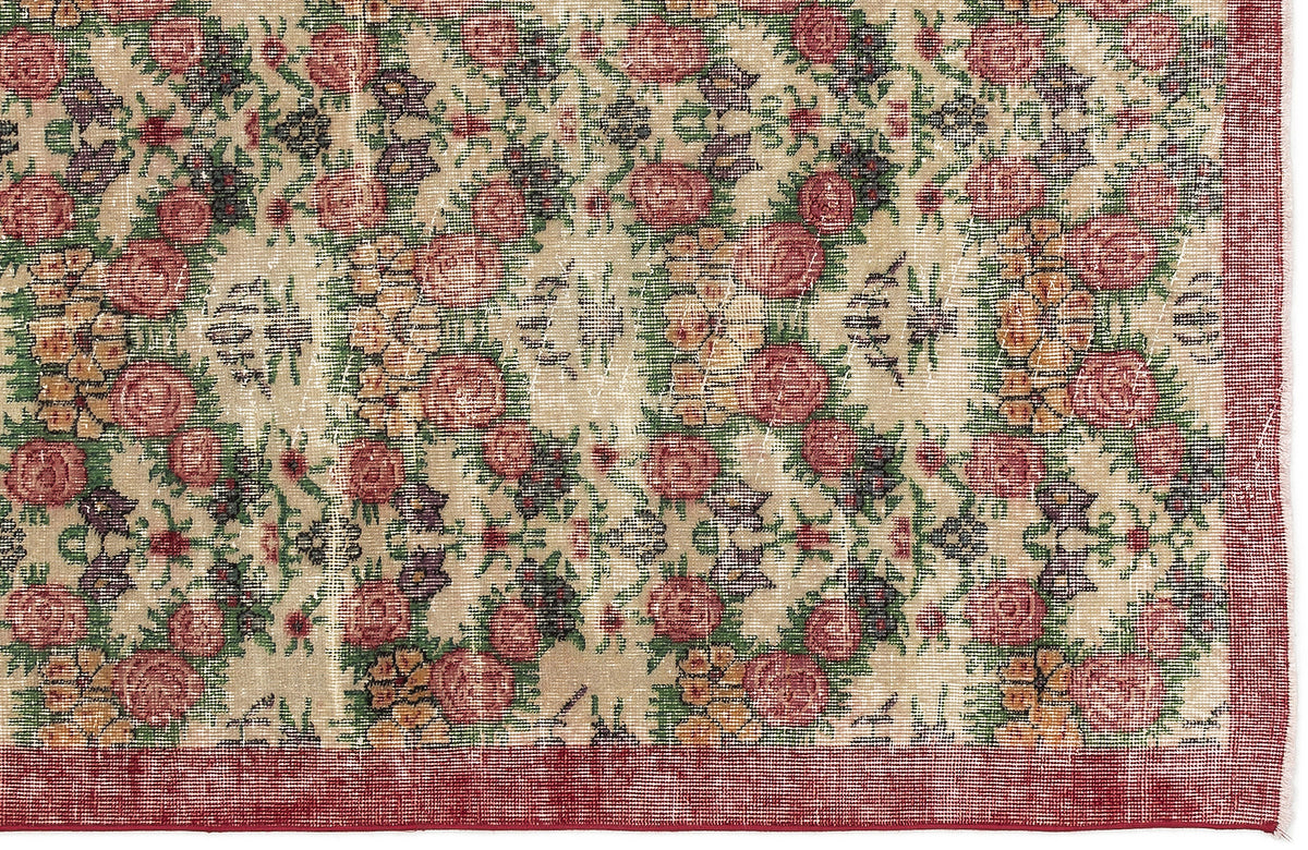 Naturel Over Dyed Vintage Rug 3&#39;8&#39;&#39; x 6&#39;5&#39;&#39; ft 111 x 195 cm